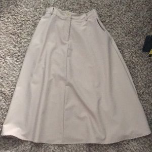 Beige A-line Skirt